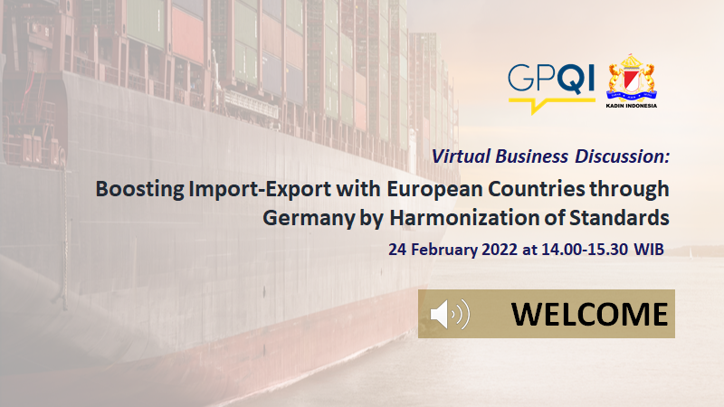 Screenshot of virtual business exchange in Indonesia on the harmonisation of standards